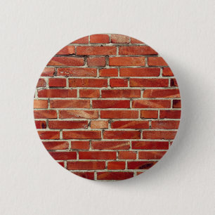 Red Brick Wall Texture 6 Cm Round Badge