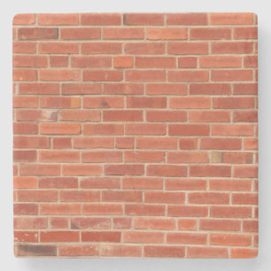 Red Brick Wall Texture Background Stone Coaster