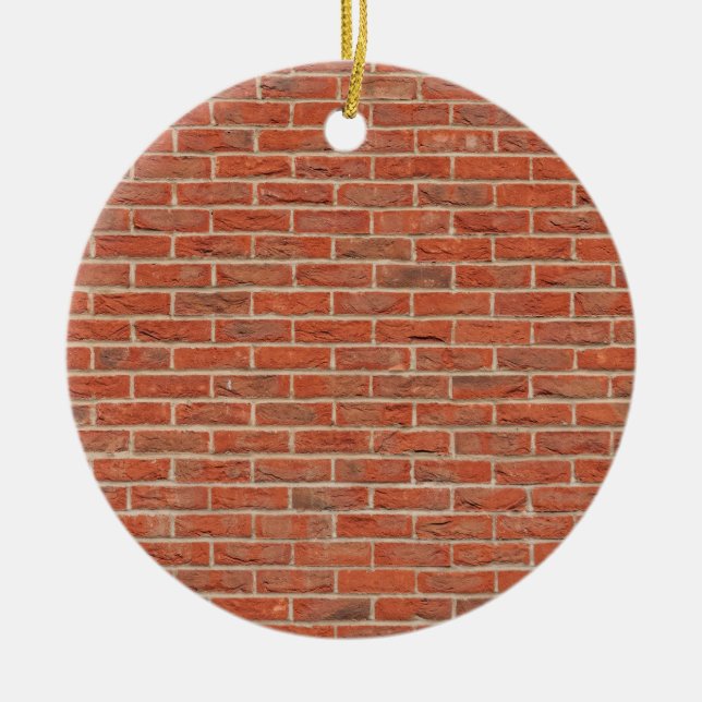 Red brick wall texture ceramic tree decoration (Front)
