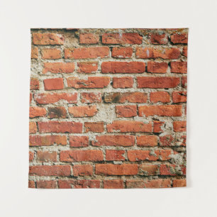 Red brick wall texture grunge background. Abstract Tapestry