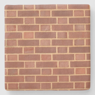 Red Brick Wall Texture, Square coaster