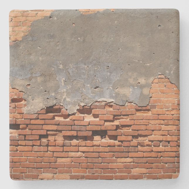 Red Brick Wall Texture, Square coaster (Front)