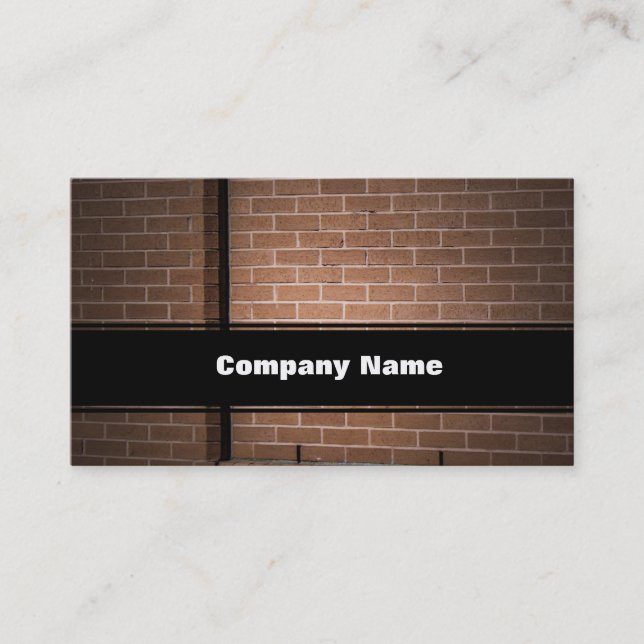 Red Brick Wall Textured Business Card (Front)