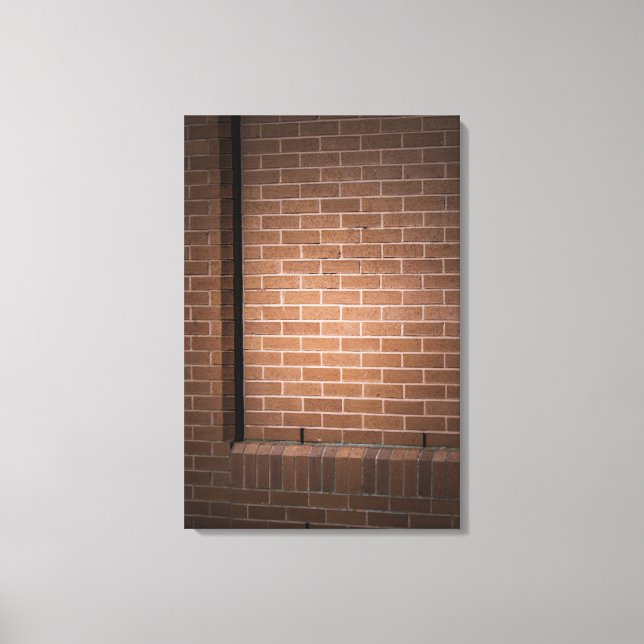 Red Brick Wall Textured Canvas Print (Front)