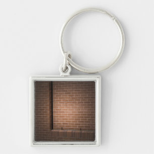 Red Brick Wall Textured Key Ring