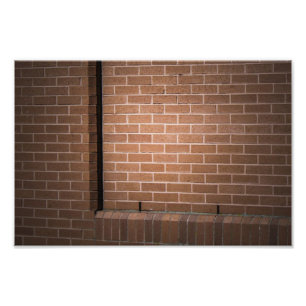 Red Brick Wall Textured Photo Print