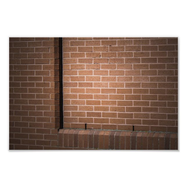 Red Brick Wall Textured Photo Print (Front)