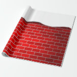 Red Brick with Snow Drift Wrapping Paper<br><div class="desc">* We Love those Winter holidays! * Red brick design with snowy drift for an outdoors chimney look! * Gift wrapping presents can be creative and fun with this custom paper. * Paper is available in different length options and types of paper. * Great for DIY projects, crafting , decorating...</div>