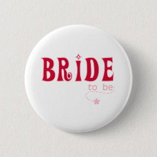 Red Bride to Be 6 Cm Round Badge