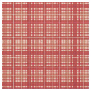 Red Bright Gingham Plaid Tartan Fabric