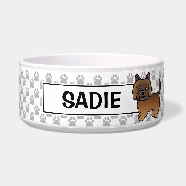 Red Brindle Cairn Terrier Cartoon Dog (Front)