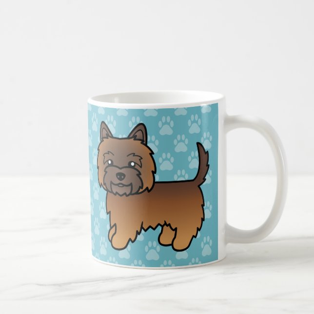 Red Brindle Cairn Terrier Cartoon Dog Coffee Mug (Right)