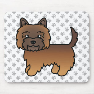 Red Brindle Cairn Terrier Cute Cartoon Dog Mouse Pad