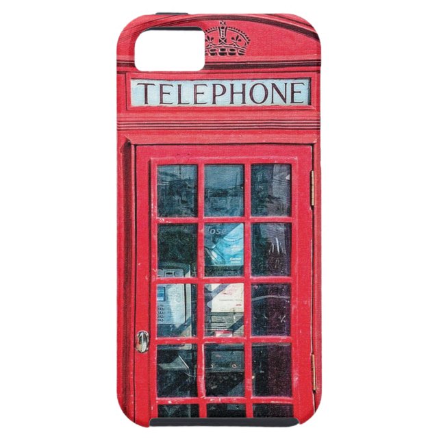 Red British Phone Booth from London Case-Mate iPhone Case (Back)