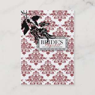 Red Brocade Business Card