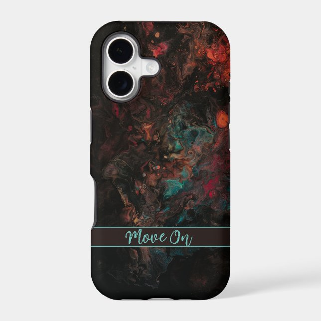 Red-brown abstract IPhone Case (Back)