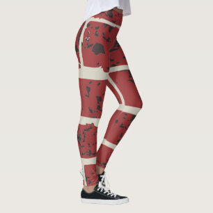 Red-Brown-Brick   Zazzle_Growshop. Leggings