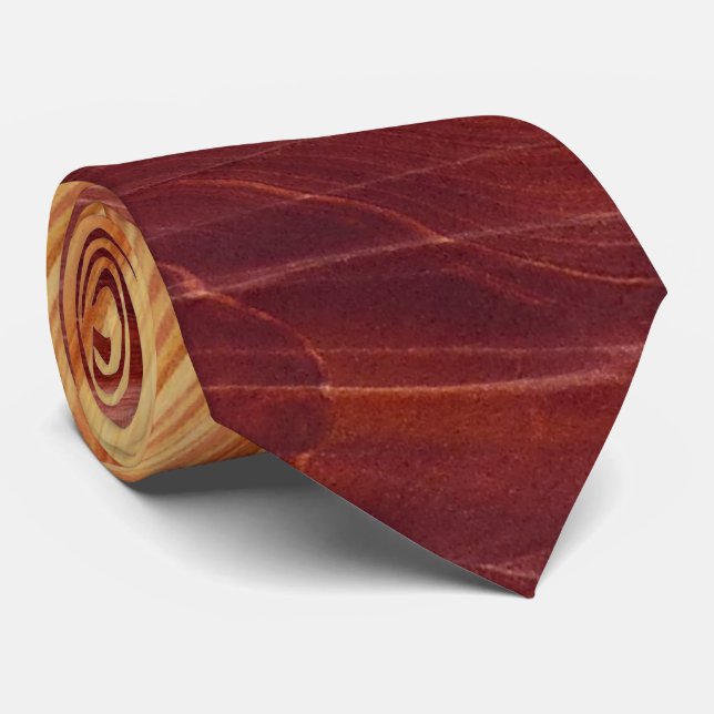 Red Brown Canyon Abstract, Southwest Tie (Rolled)