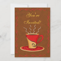 Red & Brown Customised Coffee Cup Event