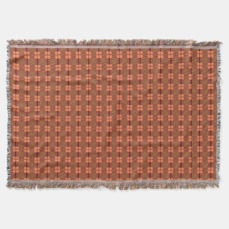 Red Brown Intricate Pattern Throw Blanket