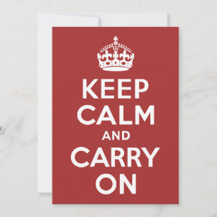 Red Brown Keep Calm and Carry On