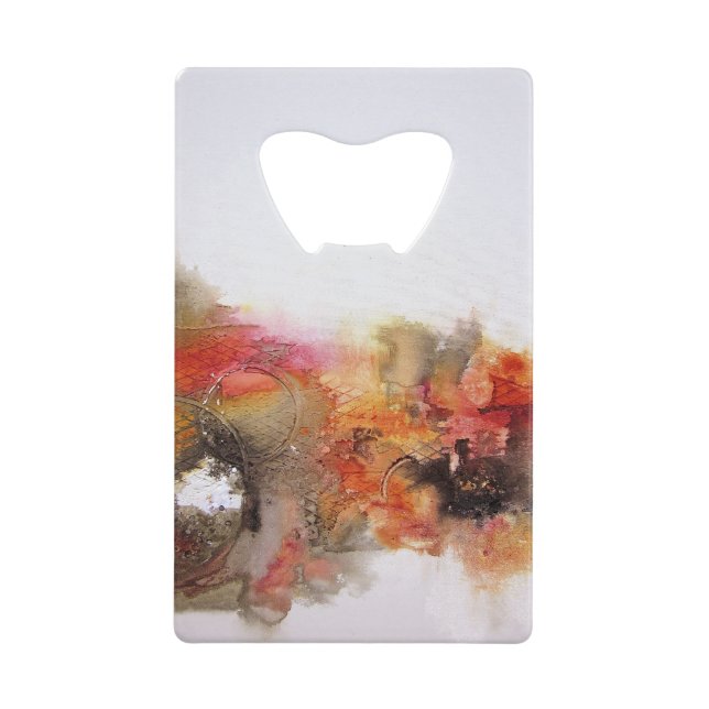 Red Brown Orange White Modern Abstract Art (Front)