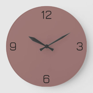 Red Brown Terracotta 976A66 Colour with Name Optio Large Clock