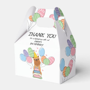 Red Brussels Griffon Cropped Ears Birthday Party Favour Box