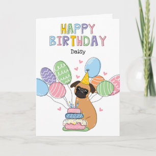 Red Brussels Griffon Dog Birthday Card