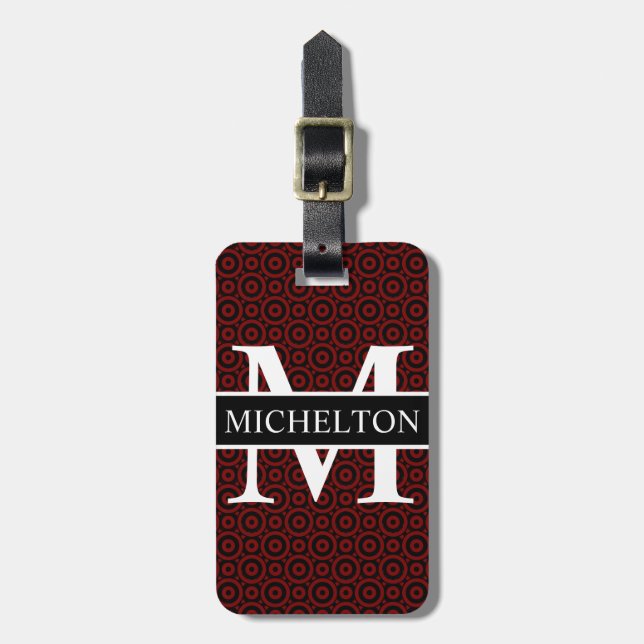 Red Bubble Personalised Luggage Tag (Front Vertical)