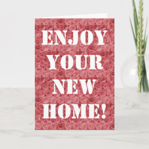 Red bubble wrap housewarming card
