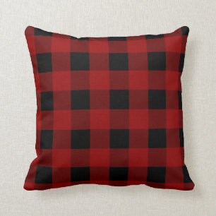 Red Buffalo Check Gingham Pattern Cushion