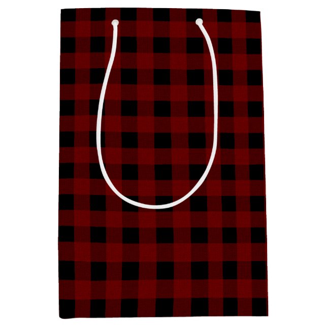 Red Buffalo Check Medium Gift Bag (Front)