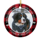 Red Buffalo Check Pet Photo Memorial Porcelain