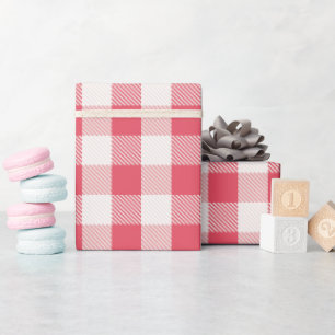 Red Buffalo Check Plaid Holiday Pattern Wrapping Paper