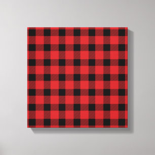 Red Buffalo Country Lumberjack Plaid Canvas Print