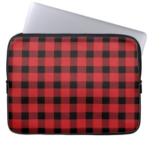 Red Buffalo Country Lumberjack Plaid Laptop Sleeve