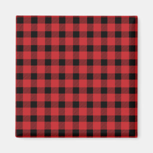 Red Buffalo Country Lumberjack Plaid Magnet