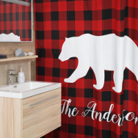 Red Buffalo Plaid & Bear | Personal Name Gift
