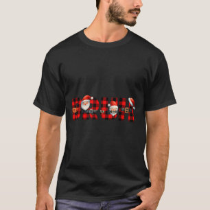 Red Buffalo Plaid Bruh Christmas Xmas Pajamas Boys T-Shirt