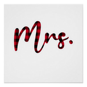 Red Buffalo Plaid Christmas matching women shirt Poster