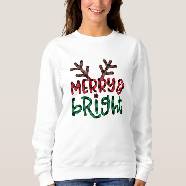 Red Buffalo Plaid Christmas Sweatshirt (Front)