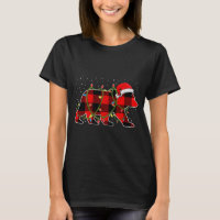 Red Buffalo Plaid Christmas Tree Light Bear Pajama