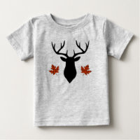 Red Buffalo Plaid Deer Buck Maple Leaf