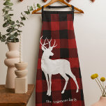 Red Buffalo Plaid & Deer | Personal Name Gift Apron<br><div class="desc">Embrace the rustic charm of the great outdoors with our Red Buffalo Plaid & Deer Personalised Name Gift! Whether you're shopping for yourself or looking for a thoughtful gift,  this design brings a touch of wilderness to any occasion.</div>