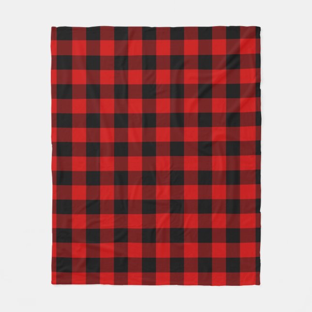 Red Buffalo Plaid Fleece Blanket (Front)