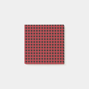 Red Buffalo Plaid for Holiday Reminders No Post-it Notes