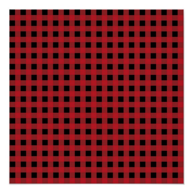 Red Buffalo Plaid Holiday  Poster (Front)