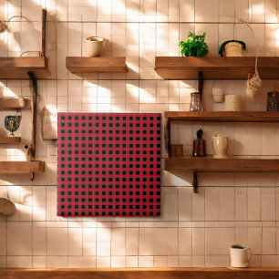 Red Buffalo Plaid Holiday Tile