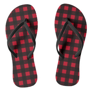 Red Buffalo Plaid Jandals